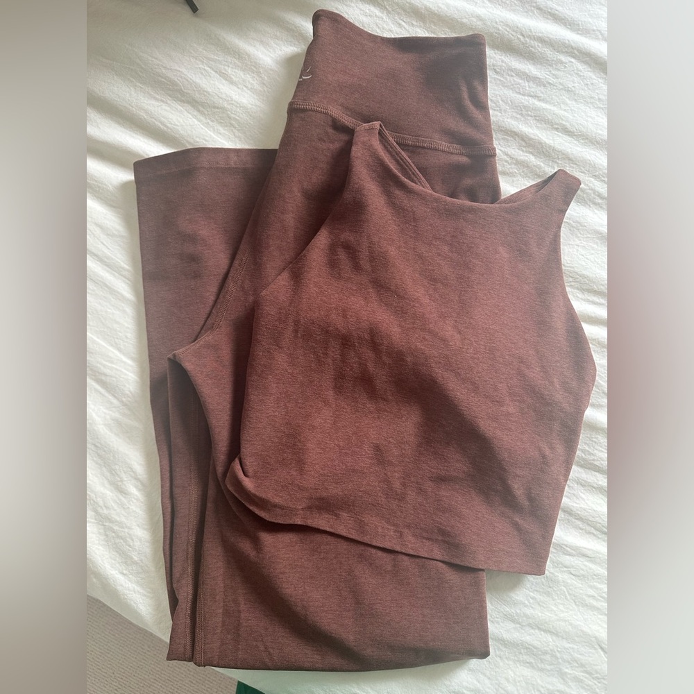 Beyond Yoga Spacedye Laid Back Wide Leg Pant and Spacedye Refocus Cropped Tank